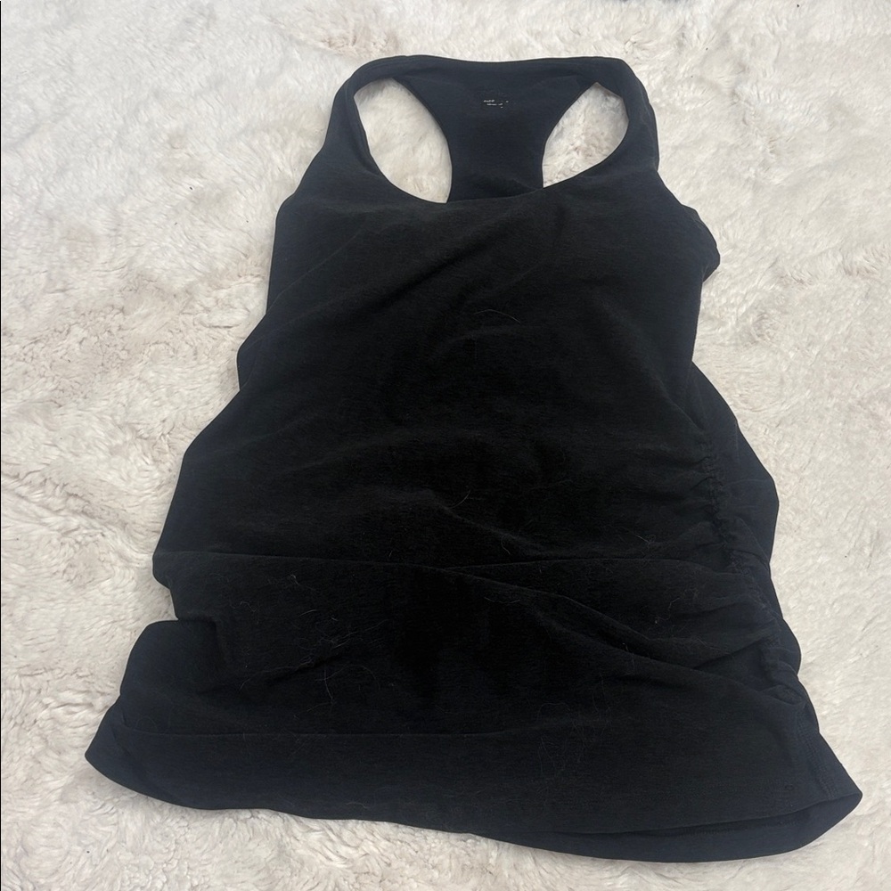 Beyond the Bump Spacedye Black Racerback Tank Top, S